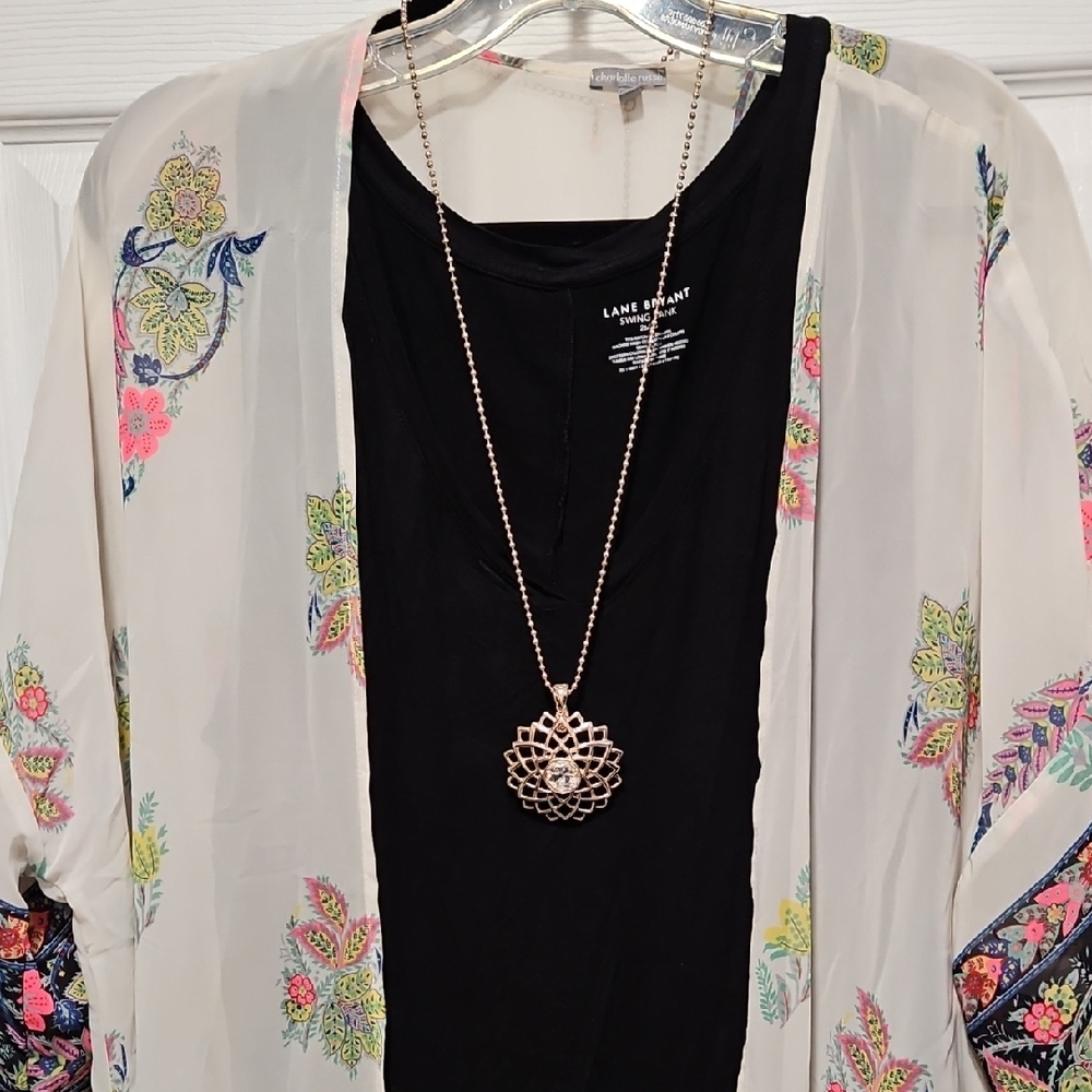 Charlotte Russe Cream and Black Garment